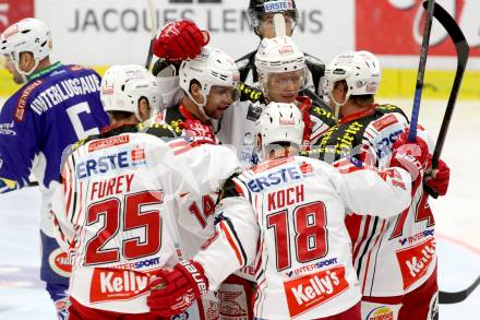 EBEL. Eishockey Bundesliga. EC VSV gegen KAC. Torjubel (KAC). Villach, am 12.10.2014.
Foto: Kuess 


---
pressefotos, pressefotografie, kuess, qs, qspictures, sport, bild, bilder, bilddatenbank