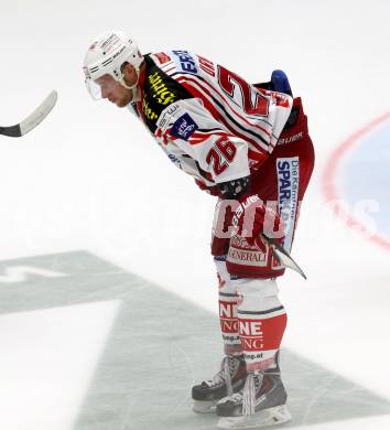 EBEL. Eishockey Bundesliga. EC VSV gegen KAC. enttaeuscht Jan Urbas (KAC). Villach, am 12.10.2014.
Foto: Kuess 


---
pressefotos, pressefotografie, kuess, qs, qspictures, sport, bild, bilder, bilddatenbank