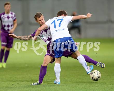 Fussball Regionalliga. SK Austria Klagenfurt gegen BW Linz. Rajko Rep, (Austria Klagenfurt) Boris Arapovic  (Linz). Klagenfurt, am 17.10.2014.
Foto: Kuess
---
pressefotos, pressefotografie, kuess, qs, qspictures, sport, bild, bilder, bilddatenbank