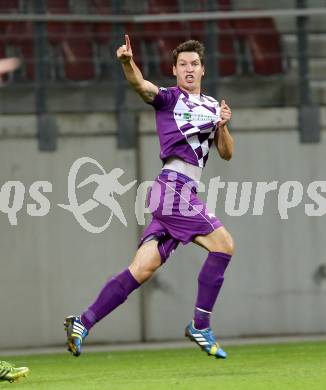 Fussball Regionalliga. SK Austria Klagenfurt gegen BW Linz. Torjubel Bernd Kager (Austria Klagenfurt). Klagenfurt, am 17.10.2014.
Foto: Kuess
---
pressefotos, pressefotografie, kuess, qs, qspictures, sport, bild, bilder, bilddatenbank