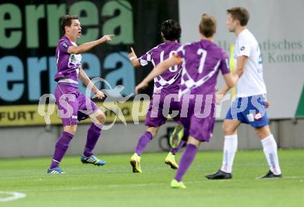 Fussball Regionalliga. SK Austria Klagenfurt gegen BW Linz. Torjubel Bernd Kager (Austria Klagenfurt). Klagenfurt, am 17.10.2014.
Foto: Kuess
---
pressefotos, pressefotografie, kuess, qs, qspictures, sport, bild, bilder, bilddatenbank