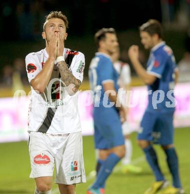 Fussball Bundesliga. RZ Pellets WAC gegen SV Scholz Groedig. Peter Zulj (WAC). Wolfsberg, am 18.10.2014.
Foto: Kuess

---
pressefotos, pressefotografie, kuess, qs, qspictures, sport, bild, bilder, bilddatenbank