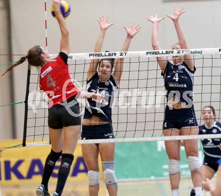 Volleyball MEL, MEVZA. ATSC Wildcats gegen SVS Post.  Mueller Sabrina, Milosavljevic Marija.
Klagenfurt, 18.10.2014.
Foto: Kuess
---
pressefotos, pressefotografie, kuess, qs, qspictures, sport, bild, bilder, bilddatenbank