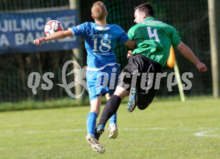 Fussball Unterliga Ost. DSG Sele Zell gegen Ulrichsberg. Zan Kramar, (Zell), Marco Taferner (Ulrichsberg). Zell, am 19.10.2014.
Foto: Kuess
---
pressefotos, pressefotografie, kuess, qs, qspictures, sport, bild, bilder, bilddatenbank