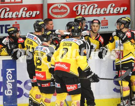 EBEL. Eishockey Bundesliga. EC VSV gegen UPC Vienna Capitals.  Trainer Tom Pokel (Caps). Villach, am 19.10.2014.
Foto: Kuess 


---
pressefotos, pressefotografie, kuess, qs, qspictures, sport, bild, bilder, bilddatenbank