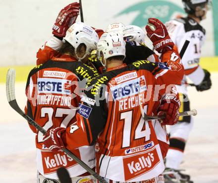 EBEL. Eishockey Bundesliga. KAC gegen HC Orli Znojmo. torjubel (KAC). Klagenfurt, am 24.10.2014.
Foto: Kuess 

---
pressefotos, pressefotografie, kuess, qs, qspictures, sport, bild, bilder, bilddatenbank