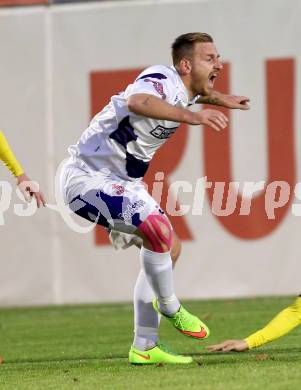 Fussball Regionalliga. SAK gegen Allerheiligen. Darijo Biscan (SAK). Welzenegg, am 24.10.2014.
Foto: Kuess
---
pressefotos, pressefotografie, kuess, qs, qspictures, sport, bild, bilder, bilddatenbank