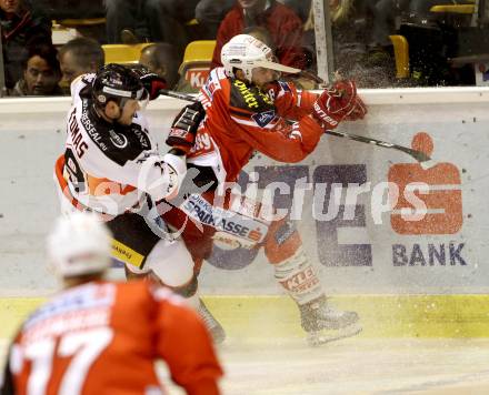 EBEL. Eishockey Bundesliga. KAC gegen HC Orli Znojmo. Jacques Jean Francois, (KAC), Roman Tomas  (Znojmo). Klagenfurt, am 24.10.2014.
Foto: Kuess 

---
pressefotos, pressefotografie, kuess, qs, qspictures, sport, bild, bilder, bilddatenbank