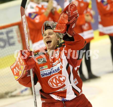 EBEL. Eishockey Bundesliga. KAC gegen HC Orli Znojmo. Jubel Pekka Tuokkola (KAC). Klagenfurt, am 24.10.2014.
Foto: Kuess 

---
pressefotos, pressefotografie, kuess, qs, qspictures, sport, bild, bilder, bilddatenbank