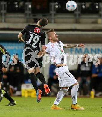 Fussball Bundesliga. RZ Pellets WAC gegen Cashpoint SCR Altach. Peter Zulj,  (WAC), Ortiz Puentenueva Cesar (Altach). Wolfsberg, am 25.10.2014.
Foto: Kuess

---
pressefotos, pressefotografie, kuess, qs, qspictures, sport, bild, bilder, bilddatenbank