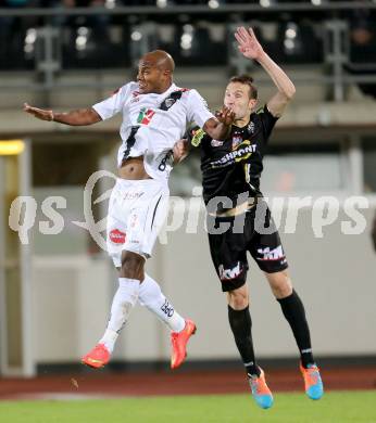 Fussball Bundesliga. RZ Pellets WAC gegen Cashpoint SCR Altach. De Oliveira Silvio Carlos,  (WAC), Ortiz Puentenueva Cesar (Altach). Wolfsberg, am 25.10.2014.
Foto: Kuess

---
pressefotos, pressefotografie, kuess, qs, qspictures, sport, bild, bilder, bilddatenbank