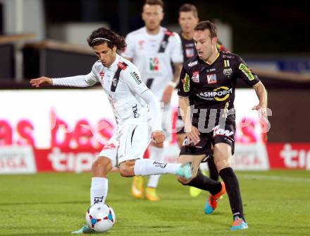 Fussball Bundesliga. RZ Pellets WAC gegen Cashpoint SCR Altach. Ynclan Pajares Maria Jacobo, (WAC), Ortiz Puentenueva Cesar (Altach). Wolfsberg, am 25.10.2014.
Foto: Kuess

---
pressefotos, pressefotografie, kuess, qs, qspictures, sport, bild, bilder, bilddatenbank