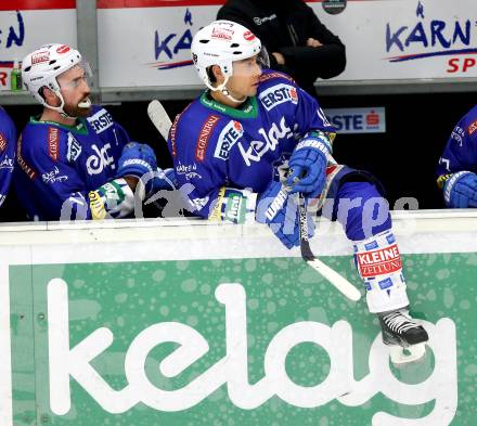 EBEL. Eishockey Bundesliga. EC VSV gegen Dornbirner Eishockey Club.  Sean Ringrose, Jason Krog (VSV). Villach, am 26.10.2014.
Foto: Kuess 


---
pressefotos, pressefotografie, kuess, qs, qspictures, sport, bild, bilder, bilddatenbank