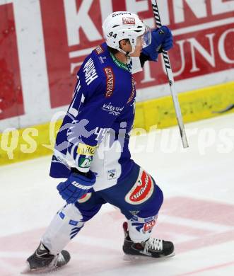 EBEL. Eishockey Bundesliga. EC VSV gegen Dornbirner Eishockey Club.  Torjubel Geoff Waugh (VSV). Villach, am 26.10.2014.
Foto: Kuess 


---
pressefotos, pressefotografie, kuess, qs, qspictures, sport, bild, bilder, bilddatenbank