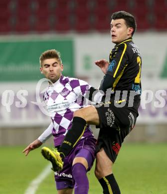 Fussball Regionalliga. SK Austria Klagenfurt gegen Lafnitz. Armend Spreco, (Austria Klagenfurt), Philipp Siegl (Lafnitz). Klagenfurt, 31.10.2014.
foto: Kuess
---
pressefotos, pressefotografie, kuess, qs, qspictures, sport, bild, bilder, bilddatenbank