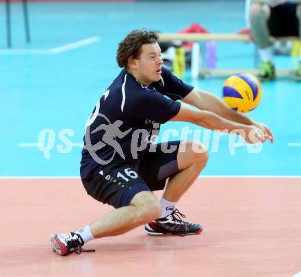 Volleyball Bundesliga. Woerthersee Loewen gegen Amstetten. Simon Fruehbauer (Woerthersee Loewen). Klagenfurt, am 31.10.2014.
Foto: Kuess
---
pressefotos, pressefotografie, kuess, qs, qspictures, sport, bild, bilder, bilddatenbank