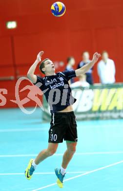 Volleyball Bundesliga. Woerthersee Loewen gegen Amstetten. Simon Baldauf (Woerthersee Loewen). Klagenfurt, am 31.10.2014.
Foto: Kuess
---
pressefotos, pressefotografie, kuess, qs, qspictures, sport, bild, bilder, bilddatenbank