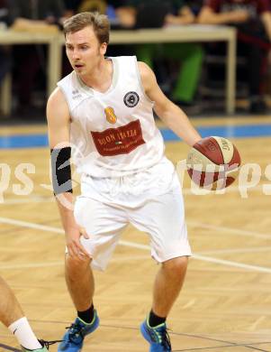 Basketball 2. Bundesliga. Woerthersee Piraten gegen BK Mattersburg Rocks.  Sebastian Huber (Piraten). Klagenfurt, am 1.11.2014.
Foto: Kuess
---
pressefotos, pressefotografie, kuess, qs, qspictures, sport, bild, bilder, bilddatenbank