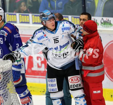 EBEL. Eishockey Bundesliga. EC VSV gegen EHC LIWEST Linz.  Matthias Iberer (Linz). Villach, am 2.11.2014.
Foto: Kuess 


---
pressefotos, pressefotografie, kuess, qs, qspictures, sport, bild, bilder, bilddatenbank