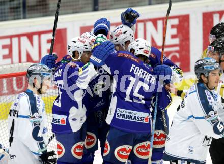 EBEL. Eishockey Bundesliga. EC VSV gegen EHC LIWEST Linz. Torjubel VSV. Villach, am 2.11.2014.
Foto: Kuess 


---
pressefotos, pressefotografie, kuess, qs, qspictures, sport, bild, bilder, bilddatenbank