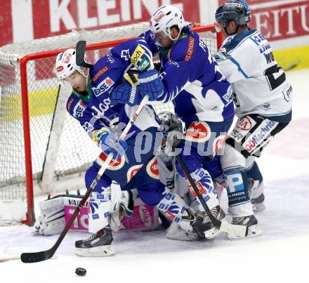 EBEL. Eishockey Bundesliga. EC VSV gegen EHC LIWEST Linz. Darren Haydar. Marco Pewal,  (VSV), Brad Moran (Linz). Villach, am 2.11.2014.
Foto: Kuess 


---
pressefotos, pressefotografie, kuess, qs, qspictures, sport, bild, bilder, bilddatenbank