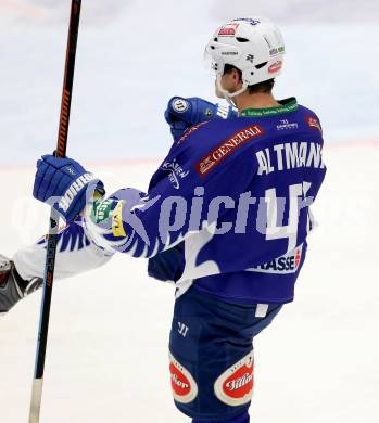 EBEL. Eishockey Bundesliga. EC VSV gegen EHC LIWEST Linz. Torjubel Mario Altmann (VSV). Villach, am 2.11.2014.
Foto: Kuess 


---
pressefotos, pressefotografie, kuess, qs, qspictures, sport, bild, bilder, bilddatenbank