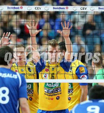 Volleyball Champions League. SK Posojilnica Aich/Dob gegen Olympiacos Piraeus. Peter Wohlfahrtstaetter (Aich/Dob). Klagenfurt, am 5.11.2014.
Foto: Kuess
---
pressefotos, pressefotografie, kuess, qs, qspictures, sport, bild, bilder, bilddatenbank