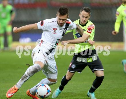 Fussball Bundesliga. RZ Pellets WAC gegen SK Puntigamer Sturm Graz. Peter Zulj,  (WAC), Christian KLem (Graz). Klagenfiurt, am 8.11.2014.
Foto: Kuess

---
pressefotos, pressefotografie, kuess, qs, qspictures, sport, bild, bilder, bilddatenbank