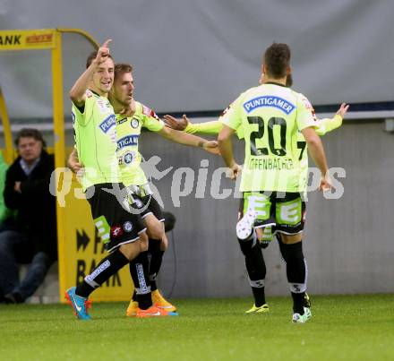 Fussball Bundesliga. RZ Pellets WAC gegen SK Puntigamer Sturm Graz. torjubel (Graz). Klagenfiurt, am 8.11.2014.
Foto: Kuess

---
pressefotos, pressefotografie, kuess, qs, qspictures, sport, bild, bilder, bilddatenbank