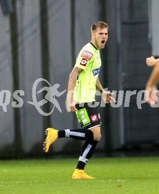 Fussball Bundesliga. RZ Pellets WAC gegen SK Puntigamer Sturm Graz. Torjubel Thorsten Schick (Graz). Klagenfiurt, am 8.11.2014.
Foto: Kuess

---
pressefotos, pressefotografie, kuess, qs, qspictures, sport, bild, bilder, bilddatenbank