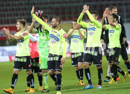 Fussball Bundesliga. RZ Pellets WAC gegen SK Puntigamer Sturm Graz. Jubel (Graz). Klagenfiurt, am 8.11.2014.
Foto: Kuess

---
pressefotos, pressefotografie, kuess, qs, qspictures, sport, bild, bilder, bilddatenbank