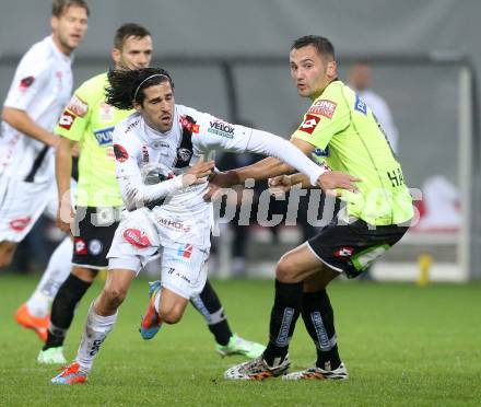 Fussball Bundesliga. RZ Pellets WAC gegen SK Puntigamer Sturm Graz. Ynclan Pajares Jacobo Maria (WAC), Anel Hadzic (Graz). Klagenfiurt, am 8.11.2014.
Foto: Kuess

---
pressefotos, pressefotografie, kuess, qs, qspictures, sport, bild, bilder, bilddatenbank