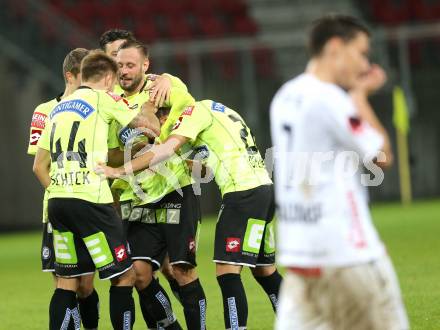 Fussball Bundesliga. RZ Pellets WAC gegen SK Puntigamer Sturm Graz. Torjubel (Graz). Klagenfiurt, am 8.11.2014.
Foto: Kuess

---
pressefotos, pressefotografie, kuess, qs, qspictures, sport, bild, bilder, bilddatenbank