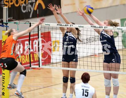 CEV Volleyball Cup Women. ATSC Sparkasse Wildcats Klagenfurt gegen HPK Haemeenlinna. Anna Bajde, Sabrina Mueller (Wildcats). Klagenfurt, 12.11.2014.
Foto: Kuess
---
pressefotos, pressefotografie, kuess, qs, qspictures, sport, bild, bilder, bilddatenbank