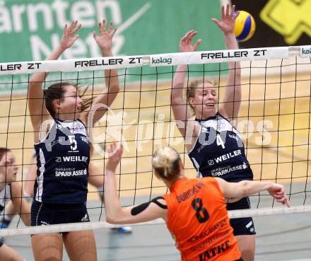 CEV Volleyball Cup Women. ATSC Sparkasse Wildcats Klagenfurt gegen HPK Haemeenlinna. Anna Bajde, Sabrina Mueller (Wildcats). Klagenfurt, 12.11.2014.
Foto: Kuess
---
pressefotos, pressefotografie, kuess, qs, qspictures, sport, bild, bilder, bilddatenbank