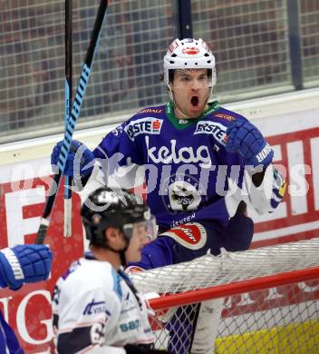 EBEL. Eishockey Bundesliga. EC VSV gegen SAPA Fehervar AV19. Torjubel Brock McBride (VSV). Villach, am 2.11.2014.
Foto: Kuess 


---
pressefotos, pressefotografie, kuess, qs, qspictures, sport, bild, bilder, bilddatenbank