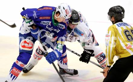 EBEL. Eishockey Bundesliga. EC VSV gegen SAPA Fehervar AV19. Adis Alagic, (VSV), Andrew Sarauer (Alba Volan). Villach, am 2.11.2014.
Foto: Kuess 


---
pressefotos, pressefotografie, kuess, qs, qspictures, sport, bild, bilder, bilddatenbank