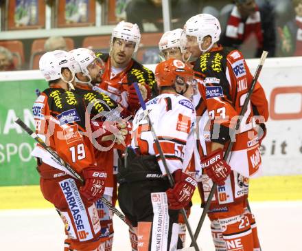 EBEL. Eishockey Bundesliga. KAC gegen HC TWK Innsbruck.  torjubel (KAC). Klagenfurt, am 14.11.2014.
Foto: Kuess 

---
pressefotos, pressefotografie, kuess, qs, qspictures, sport, bild, bilder, bilddatenbank