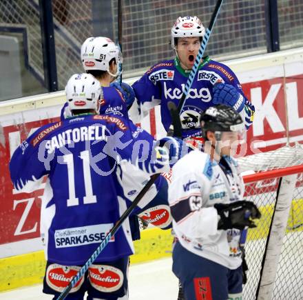 EBEL. Eishockey Bundesliga. EC VSV gegen SAPA Fehervar AV19. Torjubel Brock McBride (VSV). Villach, am 2.11.2014.
Foto: Kuess 


---
pressefotos, pressefotografie, kuess, qs, qspictures, sport, bild, bilder, bilddatenbank