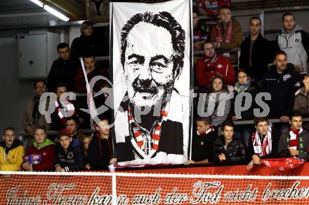 EBEL. Eishockey Bundesliga. KAC gegen HC TWK Innsbruck. Gedenkminute Karl Nedwed, Fans (KAC). Klagenfurt, am 14.11.2014.
Foto: Kuess 

---
pressefotos, pressefotografie, kuess, qs, qspictures, sport, bild, bilder, bilddatenbank