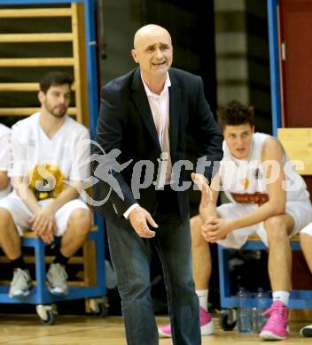 Basketball 2. Bundesliga. Woerthersee Piraten gegen Chin Min Dragons St. Poelten. Trainer Dragan Sliskovic (Piraten). Klagenfurt, 15.11.2014.
Foto: Kuess
---
pressefotos, pressefotografie, kuess, qs, qspictures, sport, bild, bilder, bilddatenbank