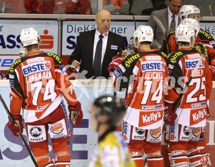 EBEL. Eishockey Bundesliga. KAC gegen EC Red Bull Salzburg. Trainer Doug Mason (KAC). Klagenfurt, am 16.11.2014.
Foto: Kuess 

---
pressefotos, pressefotografie, kuess, qs, qspictures, sport, bild, bilder, bilddatenbank