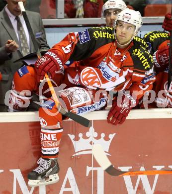 EBEL. Eishockey Bundesliga. KAC gegen EC Red Bull Salzburg. Jason Desantis (KAC). Klagenfurt, am 16.11.2014.
Foto: Kuess 

---
pressefotos, pressefotografie, kuess, qs, qspictures, sport, bild, bilder, bilddatenbank