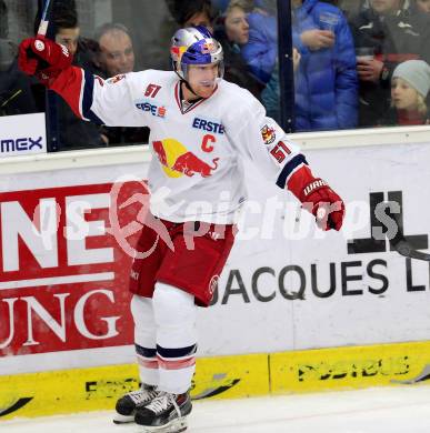 EBEL. Eishockey Bundesliga. EC VSV gegen Red Bull Salzburg.  Torjubel Matthias Trattnig (Salzburg). Villach, am 21.11.2014.
Foto: Kuess 


---
pressefotos, pressefotografie, kuess, qs, qspictures, sport, bild, bilder, bilddatenbank