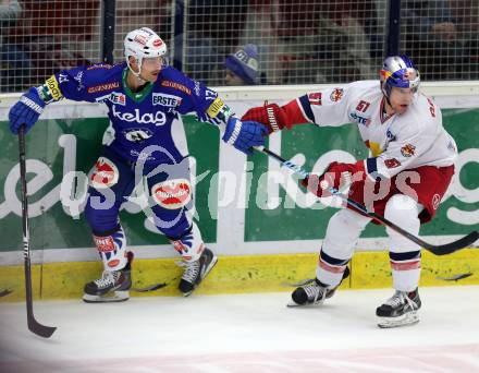 EBEL. Eishockey Bundesliga. EC VSV gegen Red Bull Salzburg. John Lammers,  (VSV), Matthias Trattnig (Salzburg). Villach, am 21.11.2014.
Foto: Kuess 


---
pressefotos, pressefotografie, kuess, qs, qspictures, sport, bild, bilder, bilddatenbank