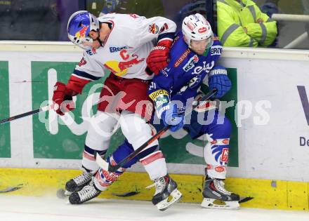 EBEL. Eishockey Bundesliga. EC VSV gegen Red Bull Salzburg. Benjamin Petrik,  (VSV), Matthias Trattnig (Salzburg). Villach, am 21.11.2014.
Foto: Kuess 


---
pressefotos, pressefotografie, kuess, qs, qspictures, sport, bild, bilder, bilddatenbank