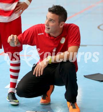 Futsal. Futsal Klagenfurt gegen Helhof RB Wien. Trainer Edin Cosic (Klagenfurt). Viktring, am 22.11.2014.
Foto: Kuess
---
pressefotos, pressefotografie, kuess, qs, qspictures, sport, bild, bilder, bilddatenbank