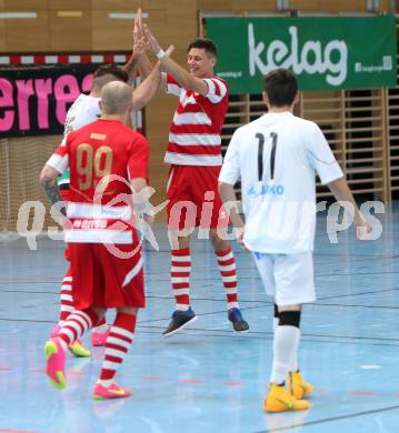 Futsal. Futsal Klagenfurt gegen Helhof RB Wien. Jubel (Klagenfurt). Viktring, am 22.11.2014.
Foto: Kuess
---
pressefotos, pressefotografie, kuess, qs, qspictures, sport, bild, bilder, bilddatenbank