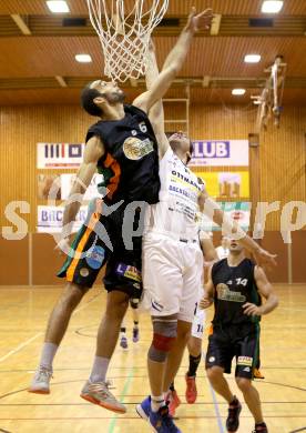 Basketball 2.Bundesliga 2014/15 Grunddurchgang 9.Runde. Radenthein Garnets gegen Basket Flames. Matej Pirija, (Radenthein), Dominik Muellner (Basket Flames). Klagenfurt, 22.11.2014.
Foto: Kuess
---
pressefotos, pressefotografie, kuess, qs, qspictures, sport, bild, bilder, bilddatenbank