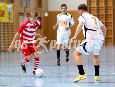 1. OEFB Futsal Liga. Futsal Klagenfurt gegen Polonia FC.  Sebastian Bauer (Klagenfurt). Viktring, am 22.11.2014. 
Foto: Kuess
---
pressefotos, pressefotografie, kuess, qs, qspictures, sport, bild, bilder, bilddatenbank